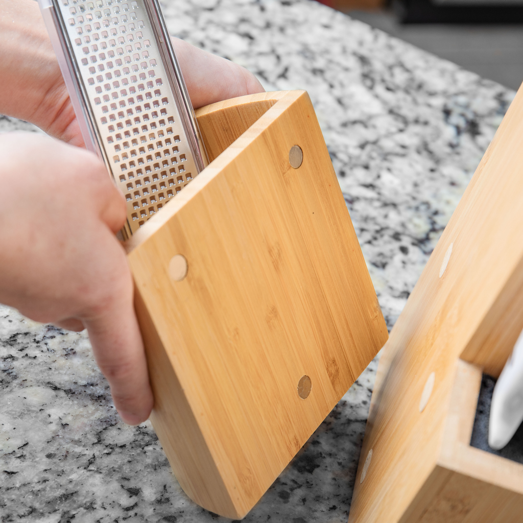 HYVLA Knife block, bamboo - IKEA
